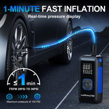 150PSI Car Tire Air Pump with Tire Pressure Gauge and LED Light, Fast Inflation for Cars Motorcycles Bicycles & Balls. 2 Times Faster Than Old Pumps, Tire Inflator, Bicycle Pump, Compact Design, Portable Inflator, Highpressure Pump, Durable Construction,