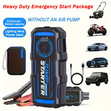50000mAh Portable Wireless Car Air Compressor Jump Starter With Air Compressor, Battery Jump Starter Portable Peak, Car Battery Charger Portable For 150PSI 12V(7.0LGas/5.0LDiesel) Start The Car Quickly, USB Input, LED Emergency Car Accessories Tools
