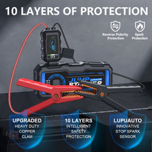 LupuAuto 2500A 15000mAh Portable Car Jump Starter for 1.98gal Gas/1.32gal Diesel Engines, 12V Lithium Battery with USB-C Power Bank (18W Output), UltraSafe Smart Clamps & LED Flashlight - Emergency Power Supply for Cars, Trucks, SUVs, RVs, Vehicle Jump Bo