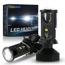 Y6D H4 LED Projector Headlight Projector Lens with Fan Cooling 90W Automobile Hi Lo Beam Bulb 12V 6000K Bi LED Lens Projector